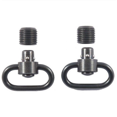 Grovtec heavy-duty push button swivels har en 1 1/4-tommers sløyfe, rustfritt stålbase, og er laget av stål med svart oksidfinish for holdbarhet og enkel betjening.