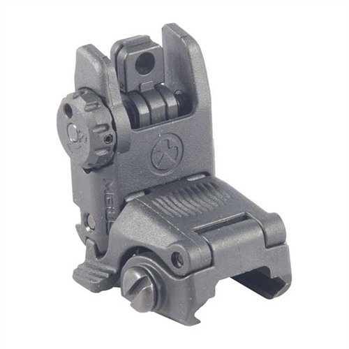 AR-15 MBUS GEN 2 taktisk bakre sikte er lavprofil, lett å bruke, og gir pålitelig backup med justerbare aperturer og plassbesparende design.