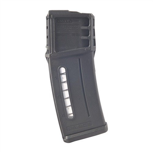 HECKLER & KOCH G36 30RD PMAG 30G MAGLEVEL magasin er lett, slitesterk og gir pålitelig mating med anti-tilt follower og vinduer for rundeteller.