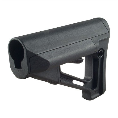 AR-15 STR COLLAPSIBLE MIL-SPEC fra MAGPUL tilbyr justerbar komfort med intern batterilagring, vannresistente rom og minimal wobble for en solid følelse.