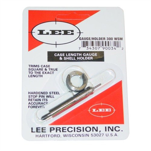 LEE Case Length Gauge gir en presis og enkel måte å trimme til lengde og kvadrere hylsemunnen. Brukes med Cutter og Lock Stud.