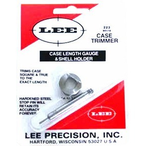 .223 Rem Case Length Gauge fra LEE Precision gir en presis og enkel måte å trimme til lengde og kvadrere hylsemunnen, perfekt når den brukes med Cutter og Lock Stud.