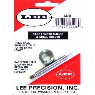 CASE LENGTH GAUGES fra LEE PRECISION gir en presis og enkel metode for å trimme til lengde og kvadrere hylsemunnen, perfekt for 6.5X55 Swede.
