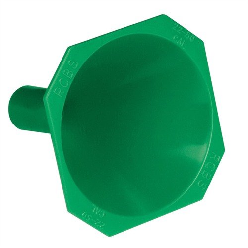 RCBS POWDER FUNNELS har en spesialdesignet drop tube for å unngå søl, en non-stick overflate og en firkantet leppe for stabilitet, perfekt for WSM patroner.