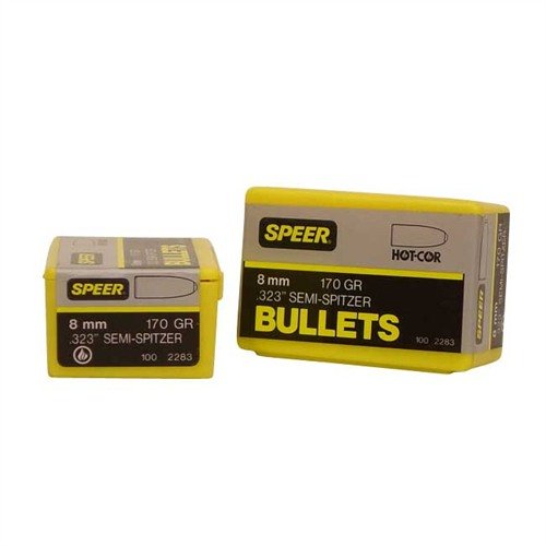 HOT-COR 8MM (0.323") 170GR semi-spitzer kuler gir høy presisjon og pålitelig ytelse, takket være den unike produksjonsmetoden uten skadelige hulrom.