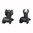 TROY INDUSTRIES AR-15  FLIP-UP HK-STLYE FRONT TRITIUM SIGHT SET BLACK