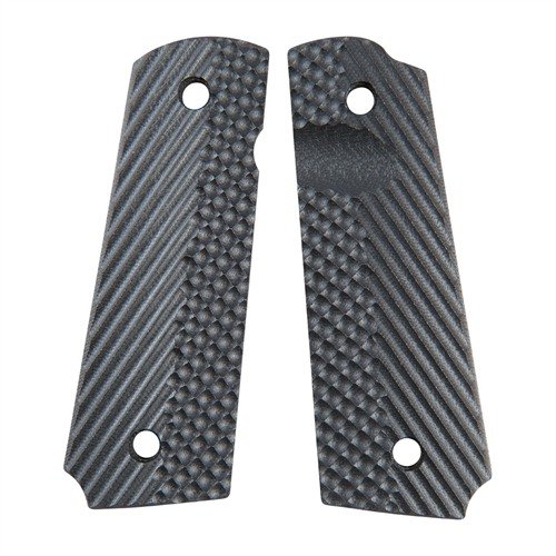 Robuste G10 grips med unike teksturmønstre gir utmerket grep og våpenkontroll, perfekt for allvær og ekstreme forhold.