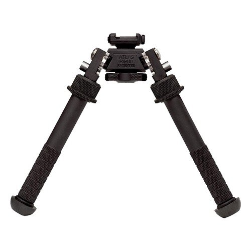 V8 ATLAS BIPOD er en lett aluminiumsbipod med slitesterke rustfrie låsekomponenter, justerbare ben og flere monteringsalternativer for stabil skyting.