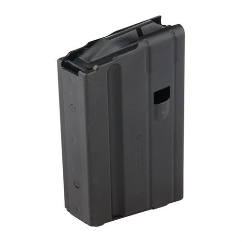 Holdbart AR-15 5RD magasin i rustfritt stål for pålitelig ytelse. Polymer anti-tilt follower og matte svarte overflate for stealth-operasjoner.