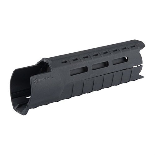 MOE-SL håndbeskytter fra MAGPUL er lett, slank og varmebestandig, perfekt for M4-type rifler med A2 frontkorn, og har M-LOK spor for enkel montering av tilbehør.