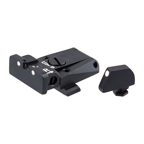 Forbedre din Glock® med L.P.A. justerbare sikter - solid stål, kompakt design, presise justeringer for vind og høyde, og verktøy inkludert.