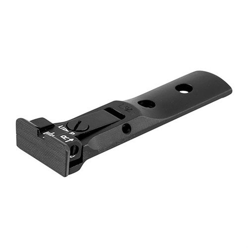 Erstatnings bakre sikte for Smith & Wesson revolvere, fullt justerbart for vind og høyde, laget av solid stål, passer eksisterende spor uten fresing.