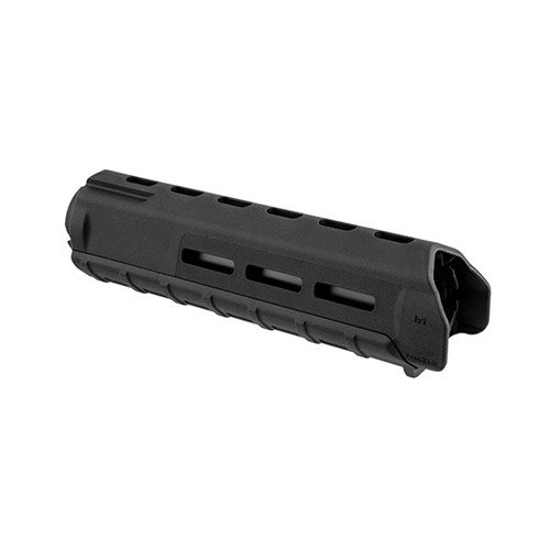 Magpul MOE M-LOK håndbeskyttere for AR-15/M16 gir lettvekts, sterk polymerkonstruksjon og M-LOK spor for tilbehør som lysfester og grep.