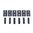 MAGPUL RAIL COVER TYPE 2 M-LOK POLYMER 1.5" FOR AR-15 GRAY 6/PACK