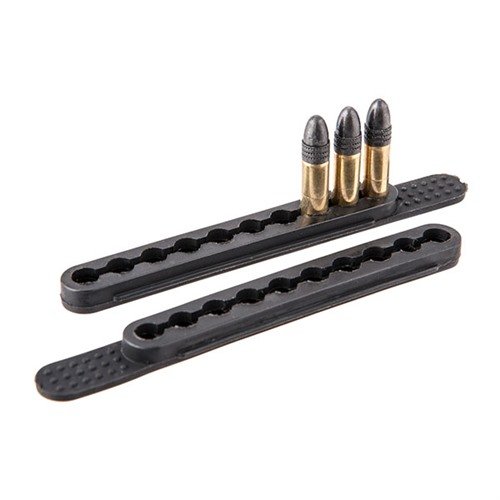 QUICKSTRIP holder i fleksibel polymer gir rask tilgang til ekstra .17HMR/.22 LR/.22 SHORT patroner, designet for to-på-en-gang omlasting i revolvere.