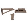 Dette praktiske settet gir din Kalashnikov "Magpul Look" med bedre ergonomi, inkludert MOE AK skeleton fixed stock, MOE AKM handguard og MOE AK Grip.