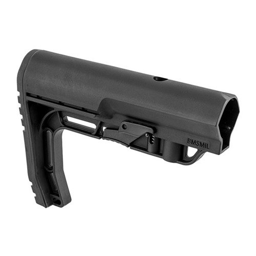 AR-15 Battlelink Minimalist Stock er en lettvekts, sammenleggbar mil-spec stokk som tilpasser seg dine behov med tilpassede tilbehørsfester og optimalisert sling-konfigurasjon.