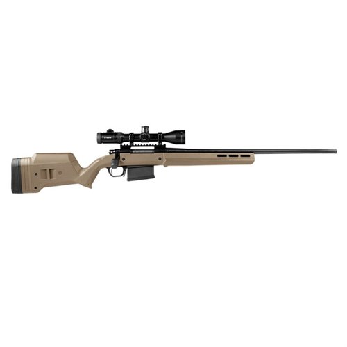 Magpul Hunter 700 LA-stokken har justerbar lengde og høyde for optimal tilpasning, er M-LOK-kompatibel og passer til alle Remington 700 Long Actions.