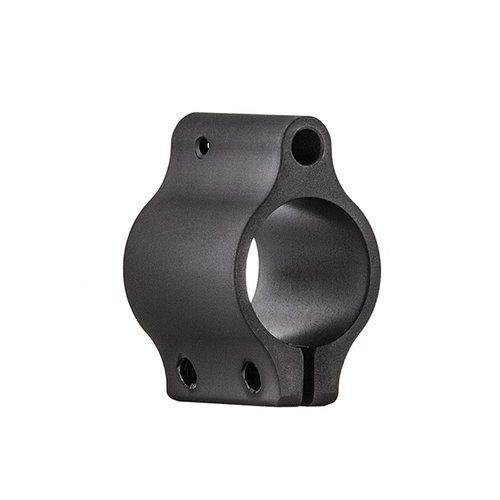 .750" clamp-on low profile gas block fra Daniel Defense gir enkel og holdbar installasjon, laget av maskinert stål med en matt svart finish.