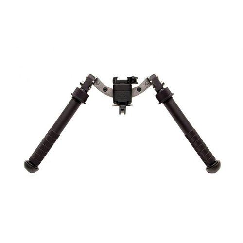 5-H Atlas Bipod tilbyr solid konstruksjon i 6061-T6 aluminium, justerbar høyde fra 5 til 10,2", og 5 benposisjoner for optimal stabilitet.