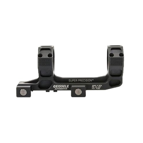 Geissele Super Precision AR-15 mounts gir overlegen styrke og stabilitet med 1,400 pounds klammetrykk, laget av 7075-T6 aluminium for optimal returføring til null.