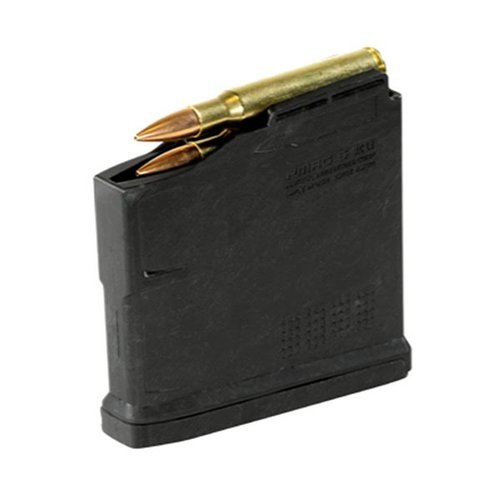 .300 Winchester Magnum magasin med høy pålitelighet, lettvekts polymer, selvsmørende follower og langvarig rustfritt stålfjær, kompatibel med AICS.