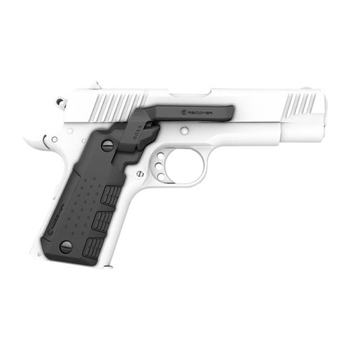 CG11 Clip & Grip for Compact 1911 har et integrert, sammenleggbart klips som gjør at pistolen forblir kompatibel med hylster og gir en ergonomisk følelse.