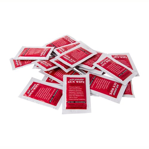 SLIP 2000 Gun Wipe 20-pack gir langvarig beskyttelse, fjerner fingeravtrykk, forhindrer rust, og er trygg for alle våpenstokker og grep.