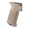 MOE-K2 AK Grip gir en mer vertikal grep vinkel for bedre komfort og kontroll, med aggressiv TSP tekstur og mulighet for lagringskjerner.