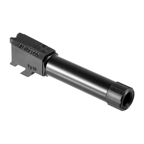 SilencerCo S&W M&P Shield threaded barrel gir deg muligheten til å installere en lyddemper, laget av slitesterk 416R rustfritt stål for presis passform.