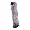 ETS translucent polymer magasiner for Glock 43 gir lettvektsytelse, synlighet for lading og enkel demontering, tilgjengelig i 6, 9 og 12 skudd.