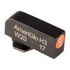 AmeriGlo ProGlo tritium rund front sikte gir 24-timers synlighet med batterifri lysstyrke i nesten 20 år, perfekt for Glock® pistoler.