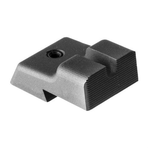 Harrison Design 1911 Low Mount U Notch Rear Sight gir rask sikteinnhenting, er laget av karbonstål med varmebehandling, og passer Novak LoMount dovetail.