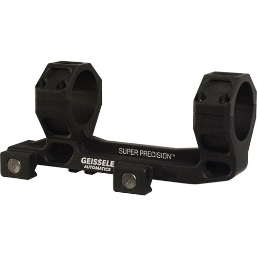 Geissele SOPMOD-Certified Super Precision Scope Vortex 1-6 Mount gir en robust og sikker montering for AR-15, med svart anodisert finish og høyder på 1.54" og 1.93".