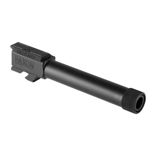 Faxon threaded barrel for Glock® 19 gir en presis låsing, 1-10" rifling for stabilisering av 9mm, og er klar for kompressor eller lyddemper.