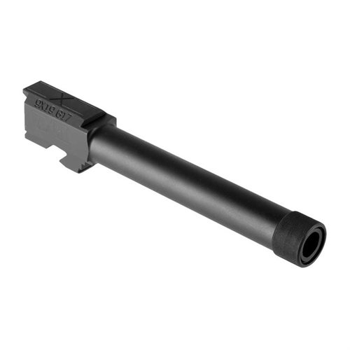 Faxon G17 threaded barrel gir en presis låsing og høyere nøyaktighet, med ½"-28 gjenge, 9mm SAAMI-spesifikasjon og slitesterk Nitride-finish.