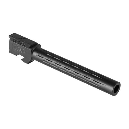Faxon Flame Match Barrels for Glock® 34 gir unik utseende, økt stivhet, bedre varmehåndtering og presisjon, uten behov for gunsmith tilpasning.