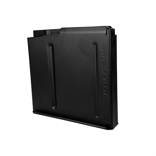AICS-magasinet fra Accurate Mag er laget av stål, varmebehandlet og med svart nitride-finish, tilgjengelig i 3- og 5-skudds kapasiteter for pålitelighet.