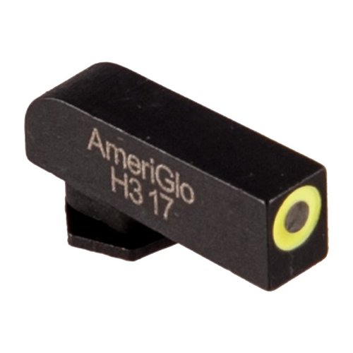 Tritium Lime Lumi Round Outline Front Sights for Glock® gir overlegen synlighet med grønn tritium og en lysende grønn omriss for presis sikting under alle lysforhold.