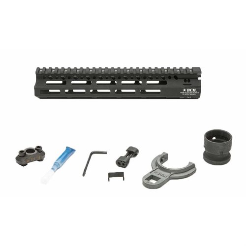 BCM MCMR M-LOK håndguard gir et strømlinjeformet design, fri flyt for presisjon, og mulighet for tilpasning med M-LOK og Picatinny festepunkter.