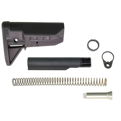 BCMGunfighter Mod 0 SOPMOD-stokken gir en komfortabel cheekweld, justerbar lengde, og to ambidextrøse slyngefestepunkter for maksimal kontroll.