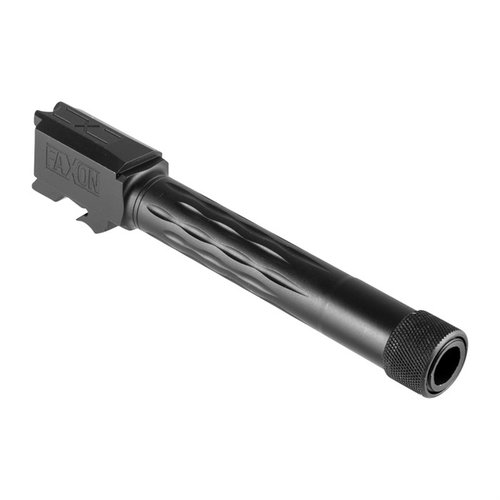 Få en skreddersydd følelse med Faxons 9mm Luger Flame Fluted barrel til S&W M&P 2.0, laget av 416-R rustfritt stål for økt presisjon og holdbarhet.