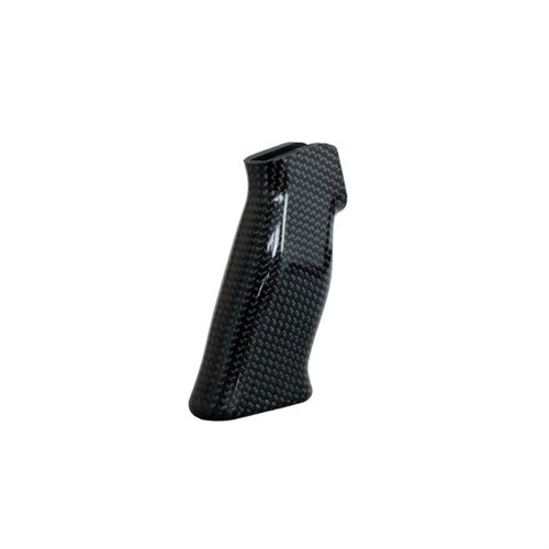 AR-15 Carbon Black Pistol Grip er lett, ergonomisk og passer komfortabelt for ulike håndstørrelser, og gir bedre kontroll og presisjon ved skyting.