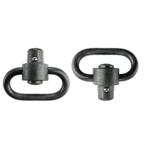 Grovtec Heavy Duty Push Button Swivels gir sikker og pålitelig slingfeste med 360° rotasjon, tåler 450 lbs og har enkel festing med trykknapp.