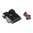L.P.A. SIGHTS FULLY ADJUSTABLE SIGHT SET, BLACK R/FIBER OPTIC FRONT