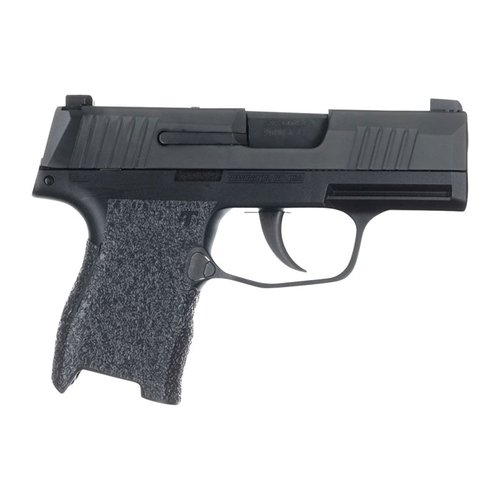 TALON Grips for Sig Sauer P365 gir deg full dekning på sidene, under avtrekkerhuset og på bakstykket, for bedre grep og kontroll.