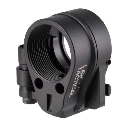 HK417/MR762 GEN3 folding-stock adapter fra Law Tactical gir solid stålkonstruksjon og mulighet for kompakt lagring med enkel folding av stokken.