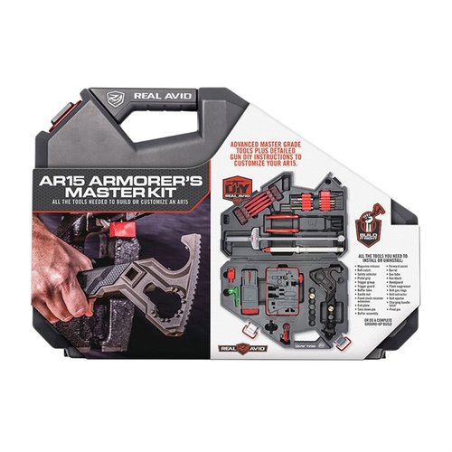 REAL AVID AR-15 ARMORER'S MASTER KIT gir deg alt du trenger for AR15 bygging og tilpasning, inkludert spesialverktøy og detaljerte DIY-instruksjoner.