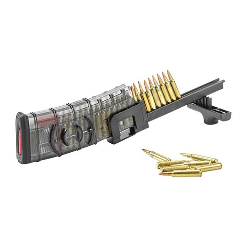 C.A.M. Rifle Universal Loader gjør magasinlading enkel og rask for AR-15, AK-74, H&K MP5 m.m., laget av slitesterk polymer for optimal holdbarhet.