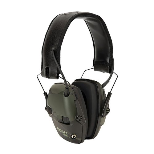 Howard Leight Impact Sport Electronic Earmuffs gir effektiv hørselbeskyttelse, forsterker samtaler og kommandoer, og blokkerer farlige lyder som skudd.